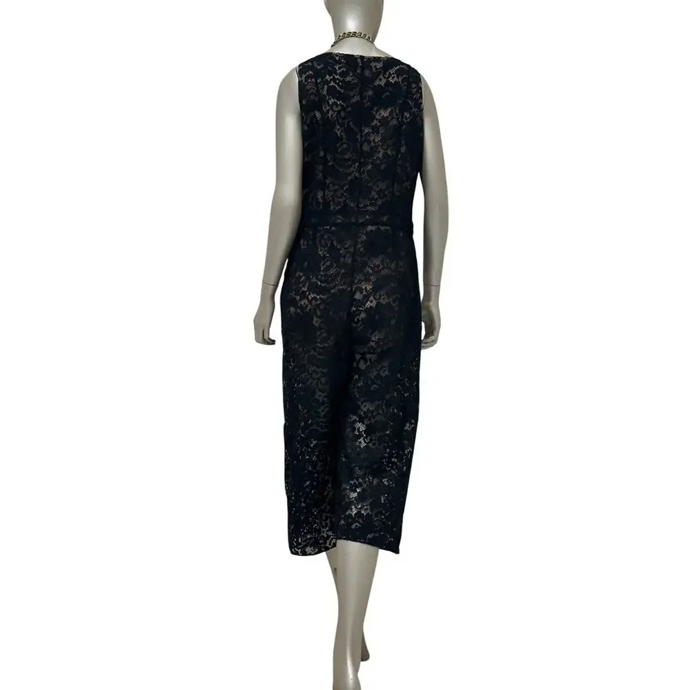Chanel Black Lace Evening Jumpsuit - Size 44